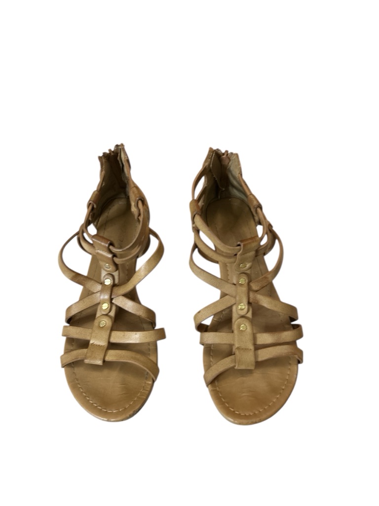 Strappy Tan Gladiator Sandals For Women